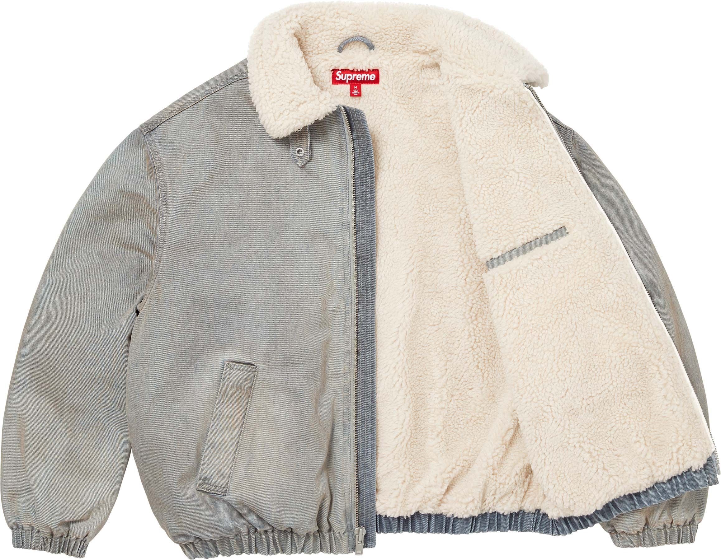 Faux Shearling Lined Bomber Jacket view 7